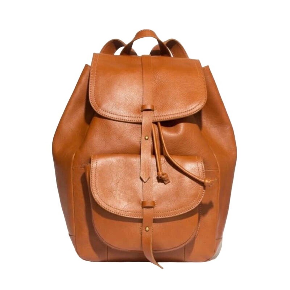 Tan Leather Backpack